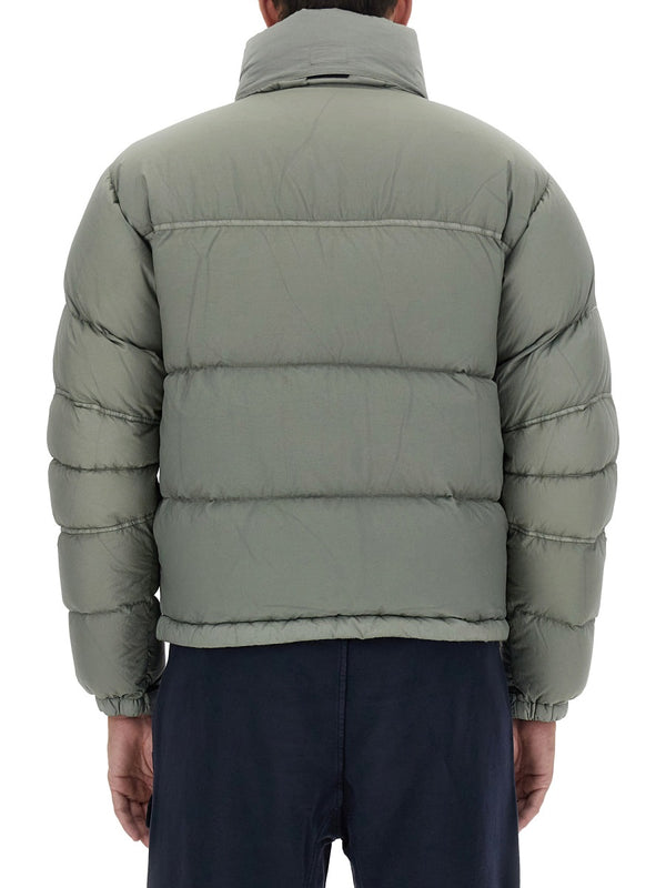 Oversized Down Floor Jacket Grey Polyamide