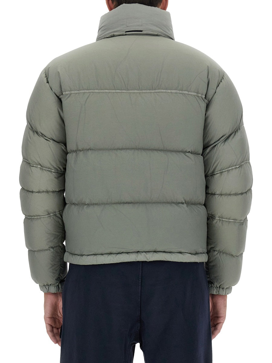 Oversized Down Floor Jacket Grey Polyamide