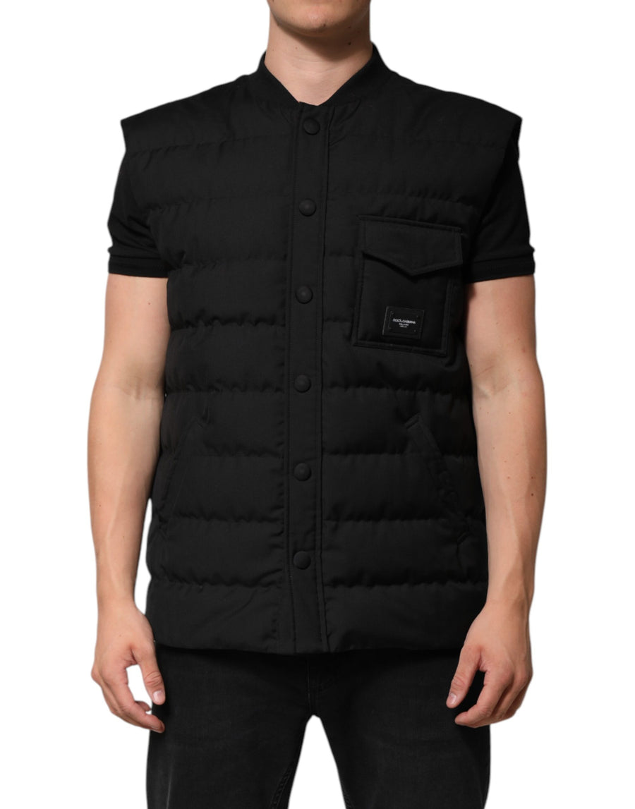 Dolce & Gabbana 84% Polyester 16% Viscose vest in black