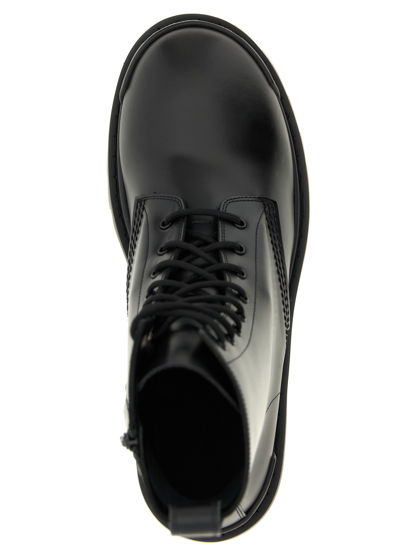 Strike amphibian Black Calfskin Leather (bos Taurus) Boots, Ankle Boots