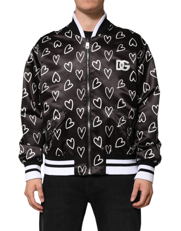 Dolce & Gabbana 100% Polyester; Lining: 100% Nylon bomber jacket in black