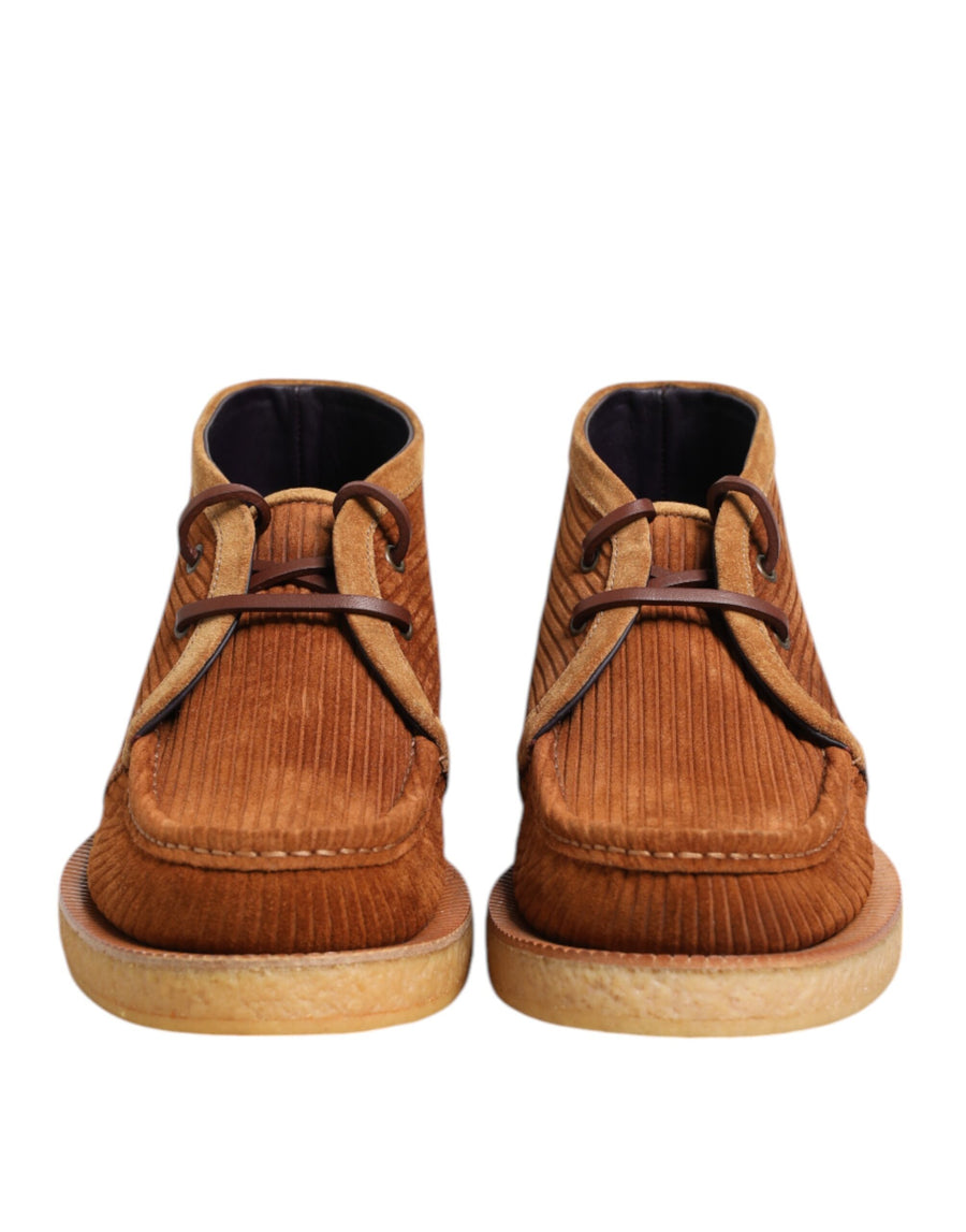 Dolce & Gabbana Suede nubuck leather boot in brown