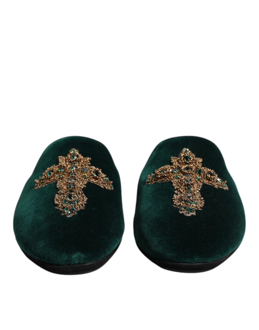 Dolce & Gabbana 64% Cotton slipper in green