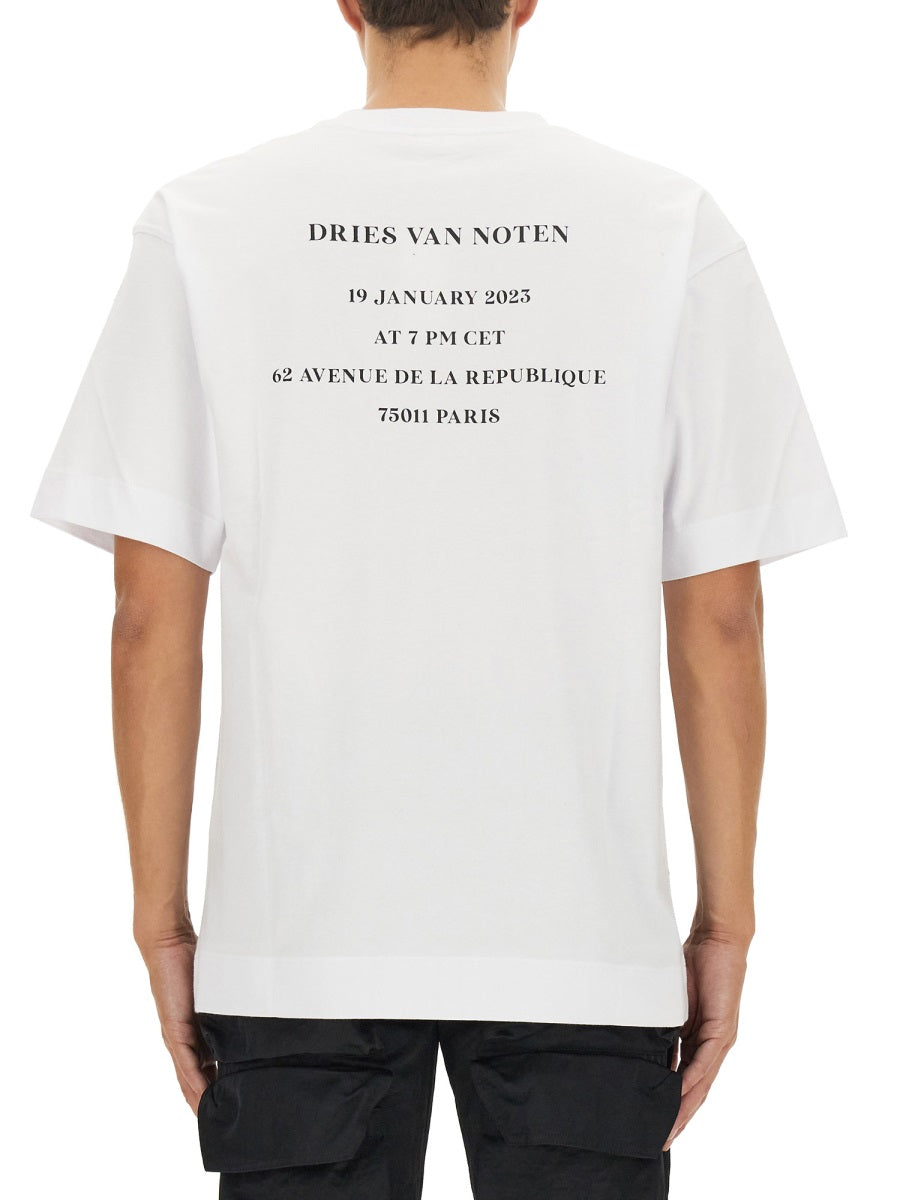 Logo Print T-Shirt White Cotton T-shirts