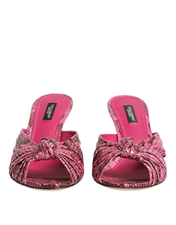 Dolce & Gabbana 100% Python Leather heel in pink