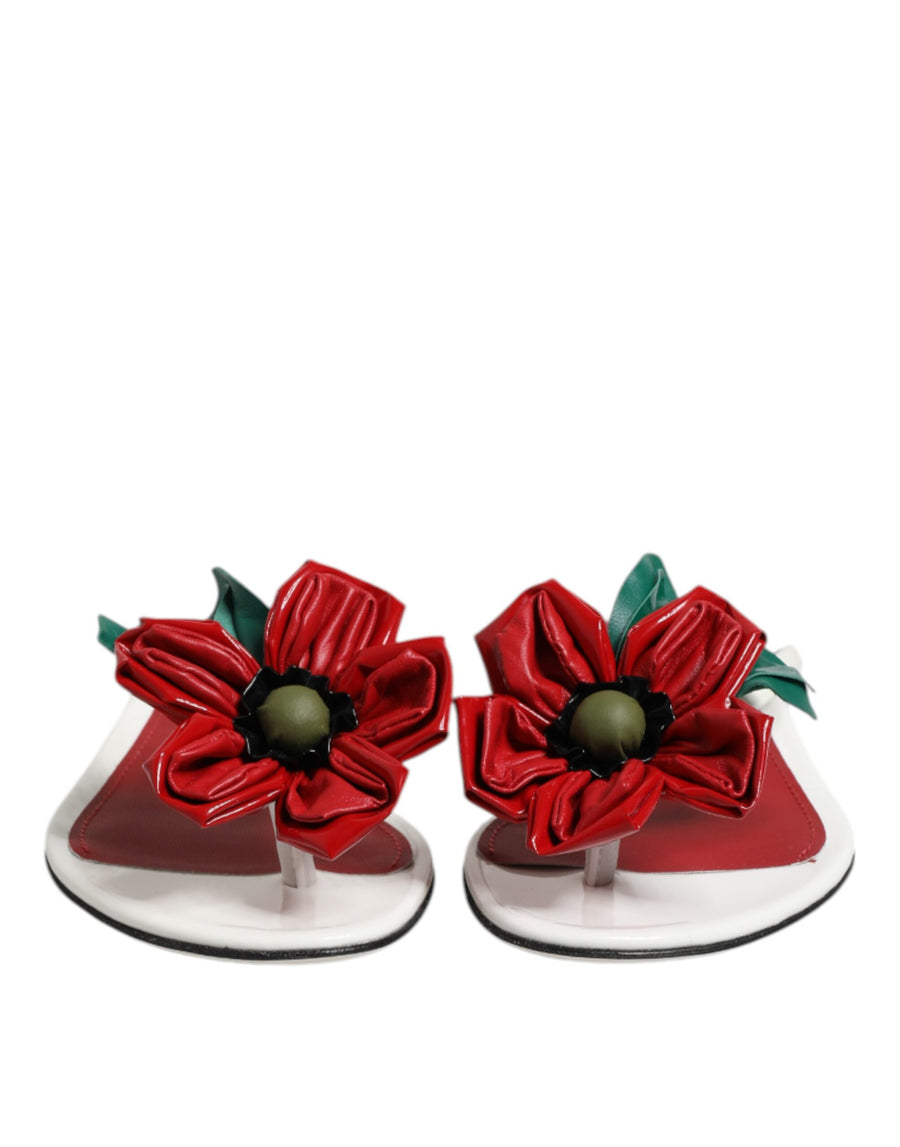 Dolce & Gabbana 100% Calf Leather sandal in red