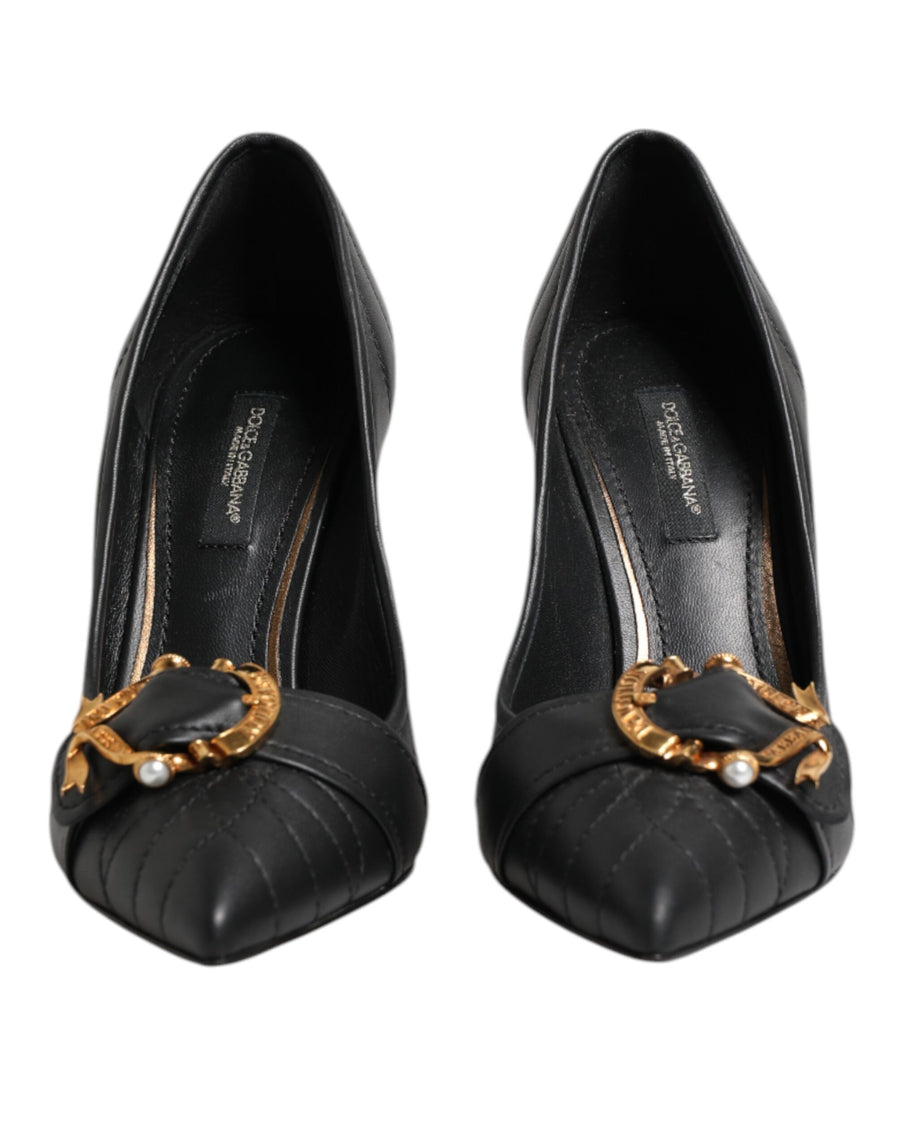 Dolce & Gabbana Leather heel in black