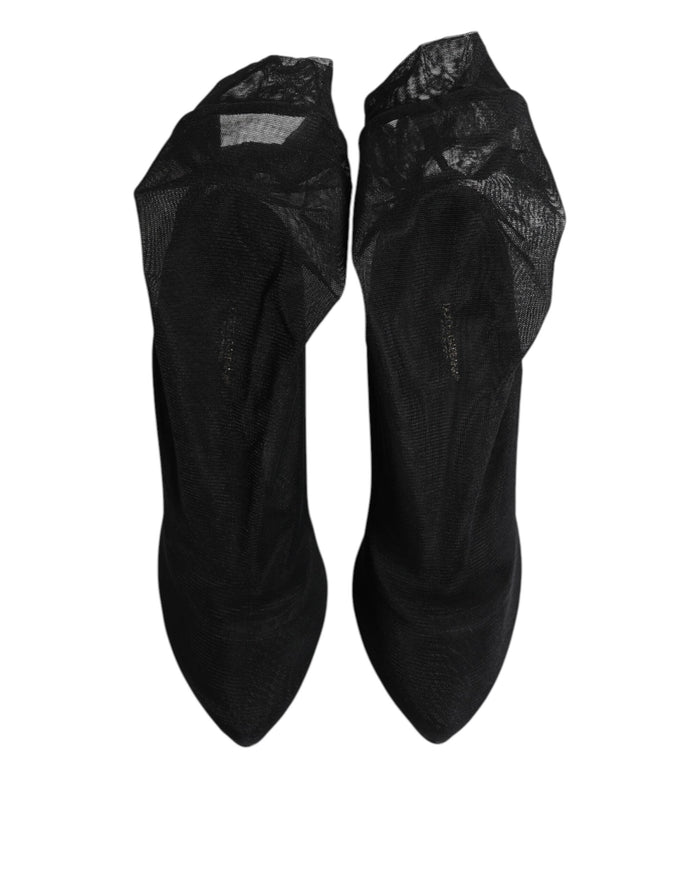 Dolce & Gabbana 52% Silk boot in black — view 2
