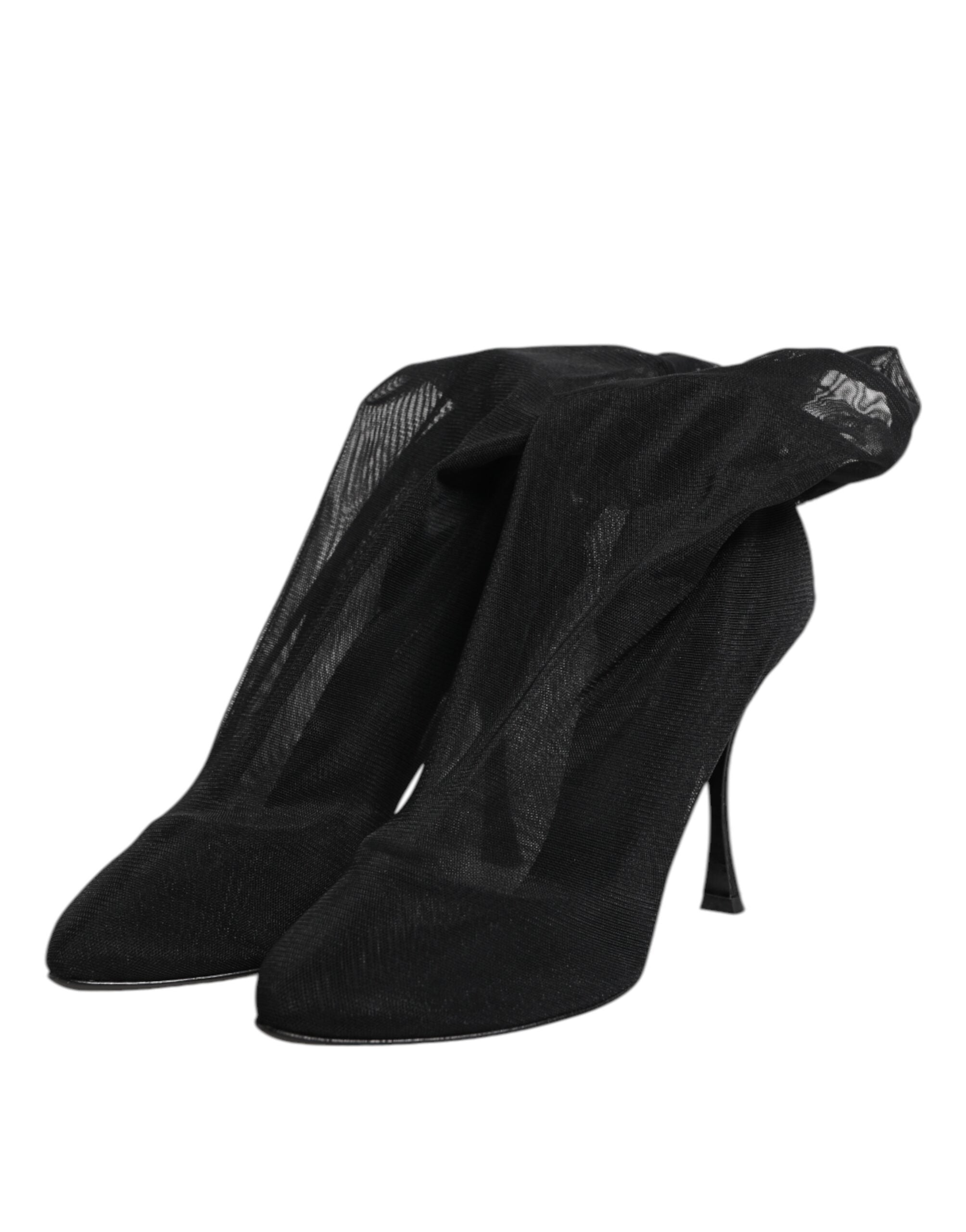 Dolce & Gabbana 52% Silk boot in black — view 3