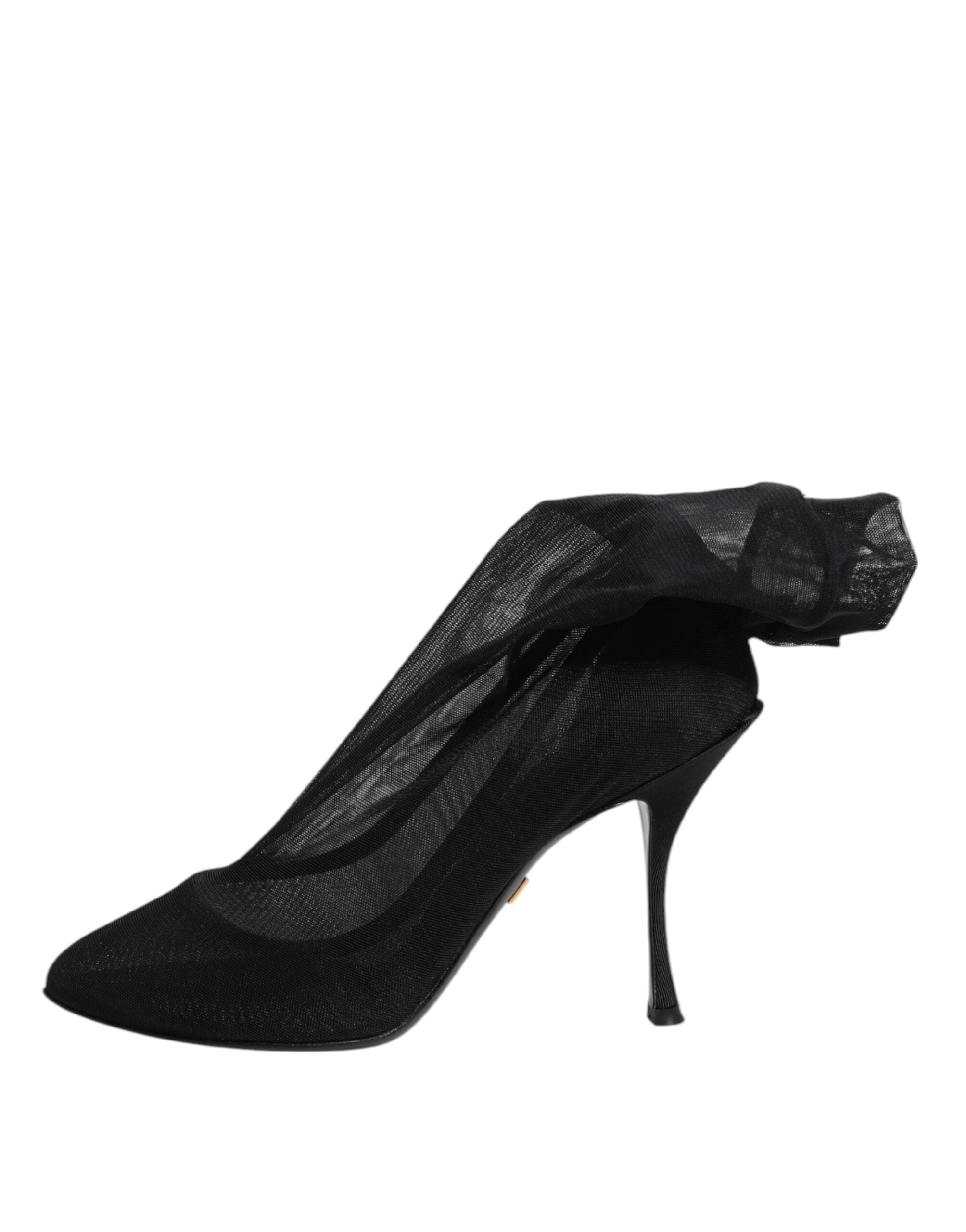 Dolce & Gabbana 52% Silk boot in black — view 5