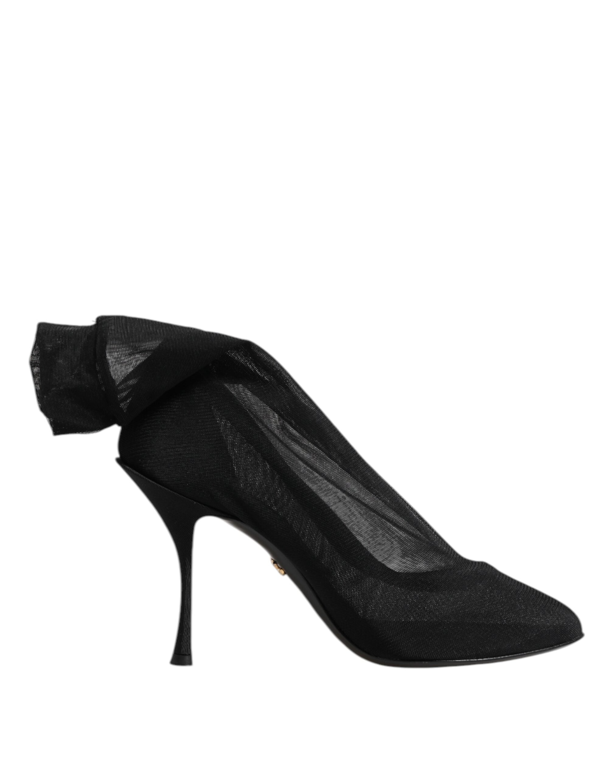 Dolce & Gabbana 52% Silk boot in black — view 6