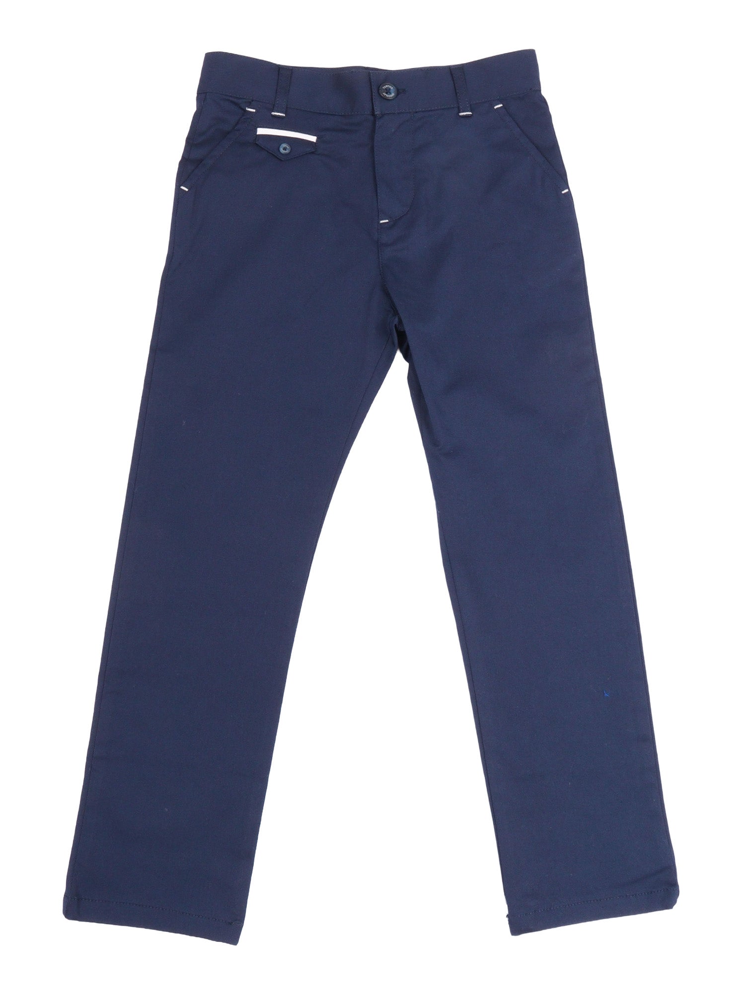 Pantalone Elegante Blue Cotton Elastane Pant