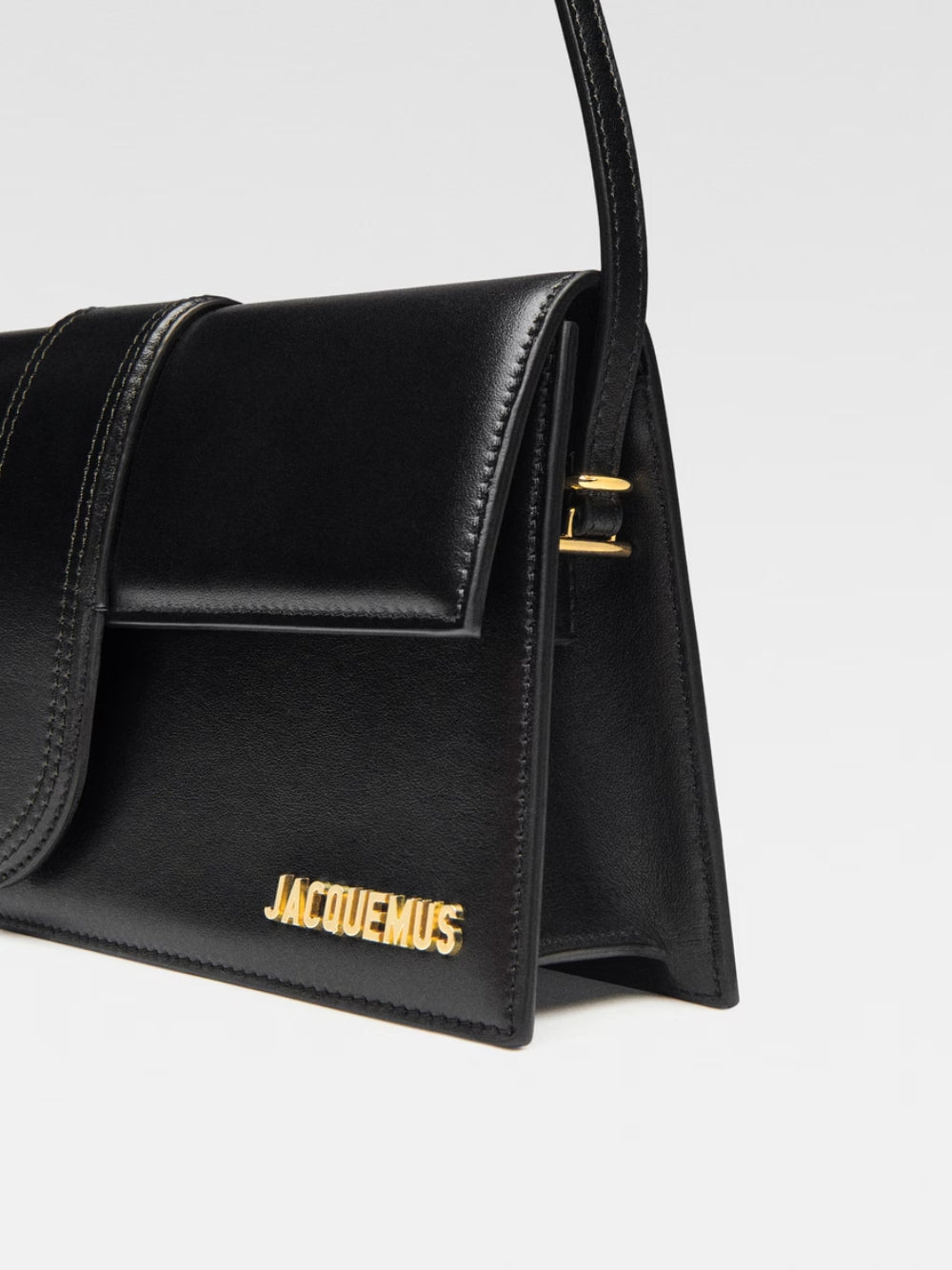 Black Leather Le Bambino Long Bag