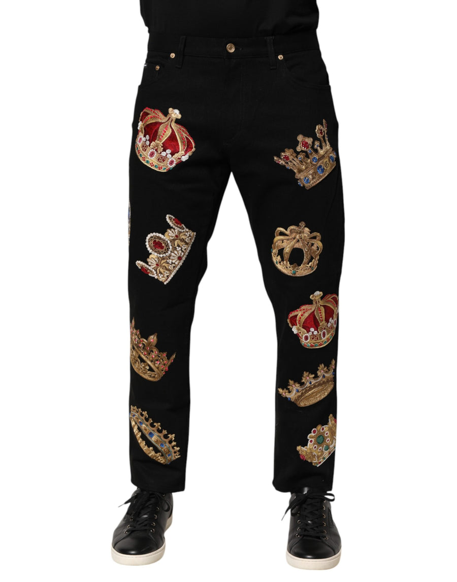 Dolce & Gabbana 100% Cotton trousers in black