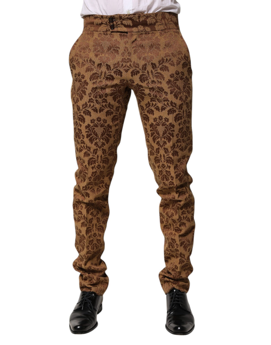 Dolce & Gabbana 70% Polyester 30% Rayon trousers in brown