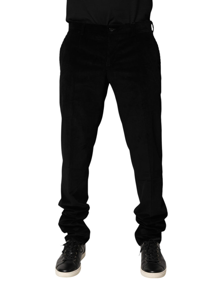 Dolce & Gabbana 100% Cotton trousers in black