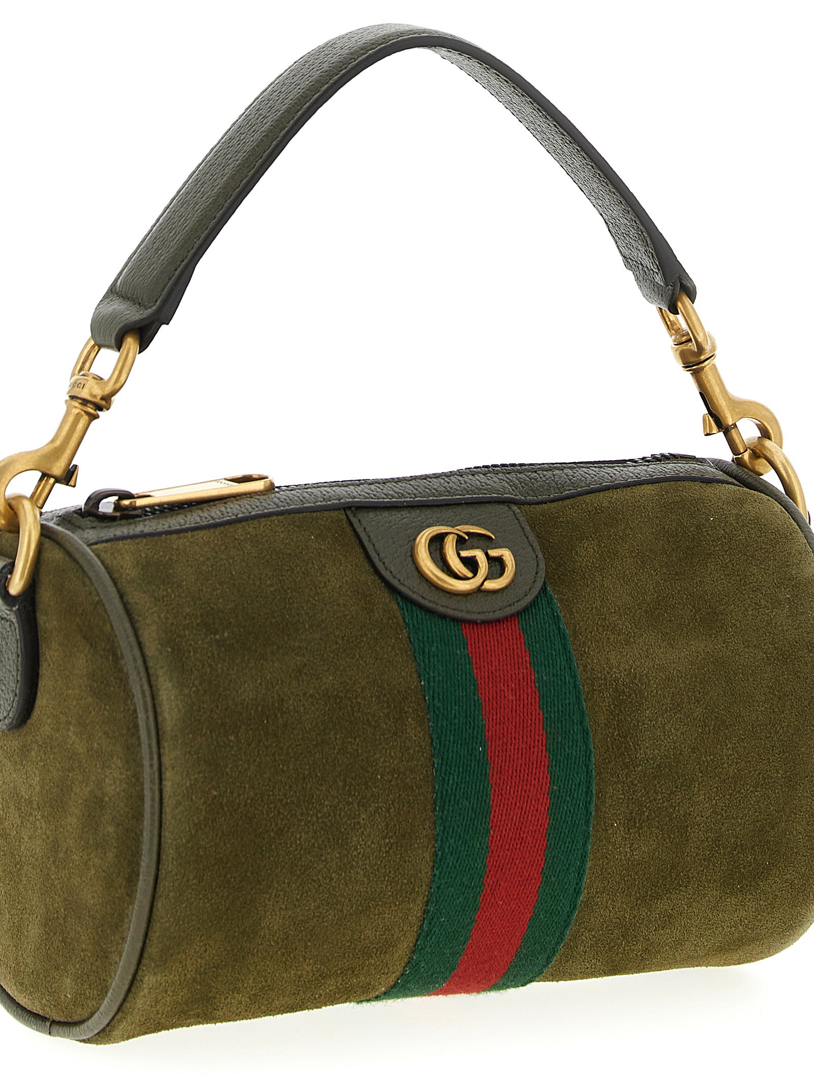 Ophidia mini handbag Green Calfskin Leather (bos Taurus) Hand Bags
