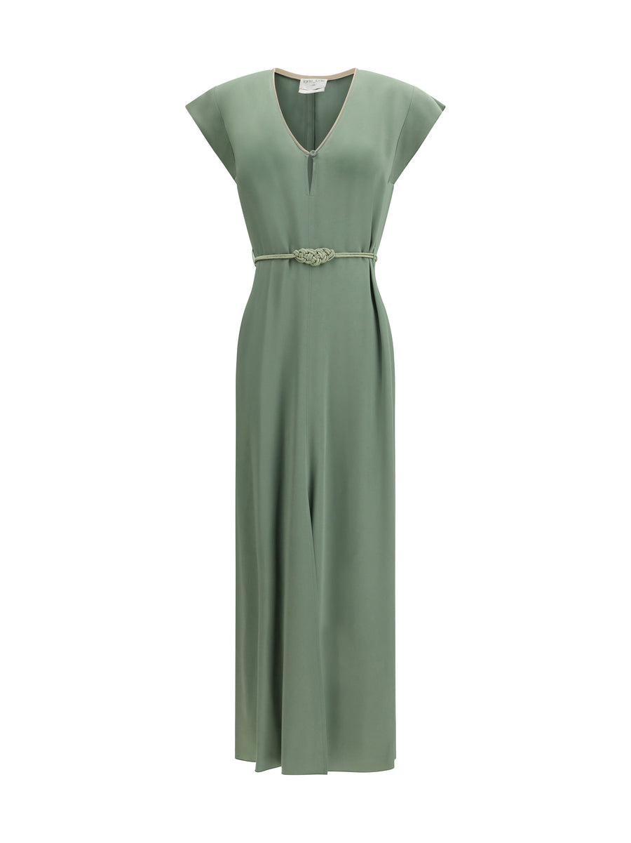 Forte_forte 100% Viscose dress in green