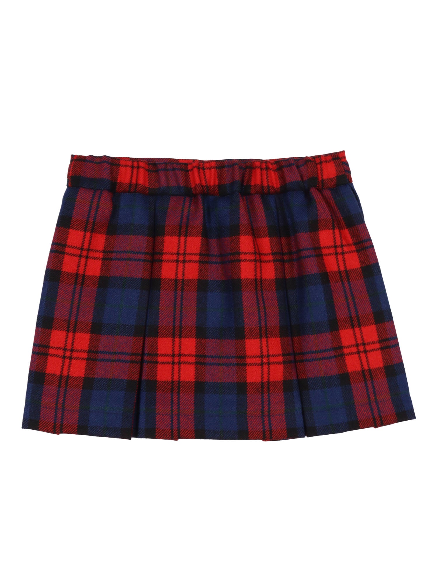 Tartan Skirt Red Virgin Wool Lining Viscose
