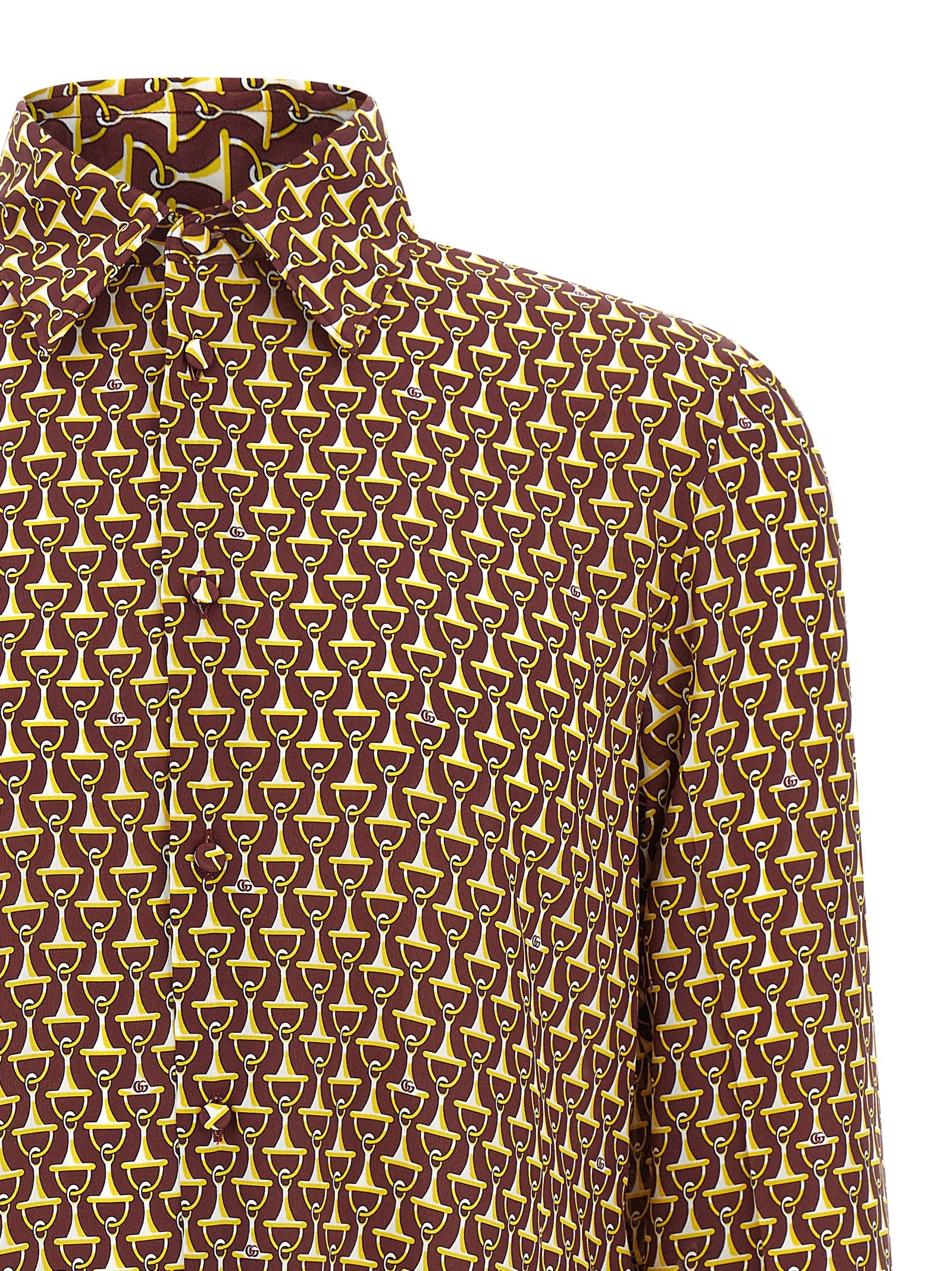Horsebit shirt Multicolor Silk Shirt, Blouse