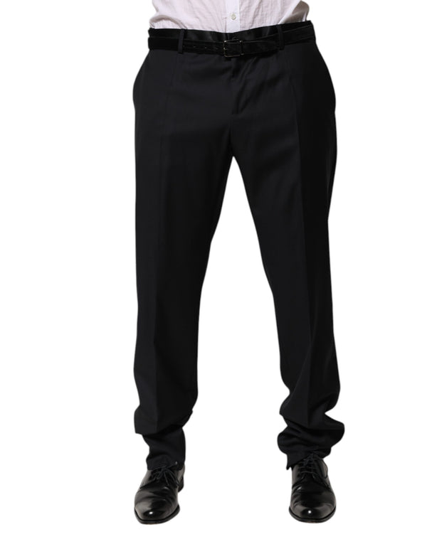 Dolce & Gabbana 79% Cotton 15% Silk 6% Polyester trousers in black
