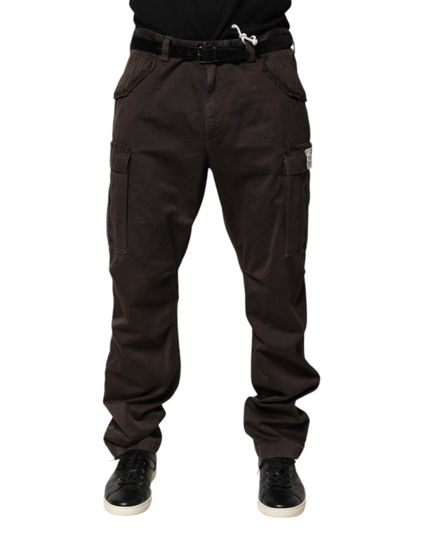 Dolce & Gabbana 100% Cotton cargo pants in brown