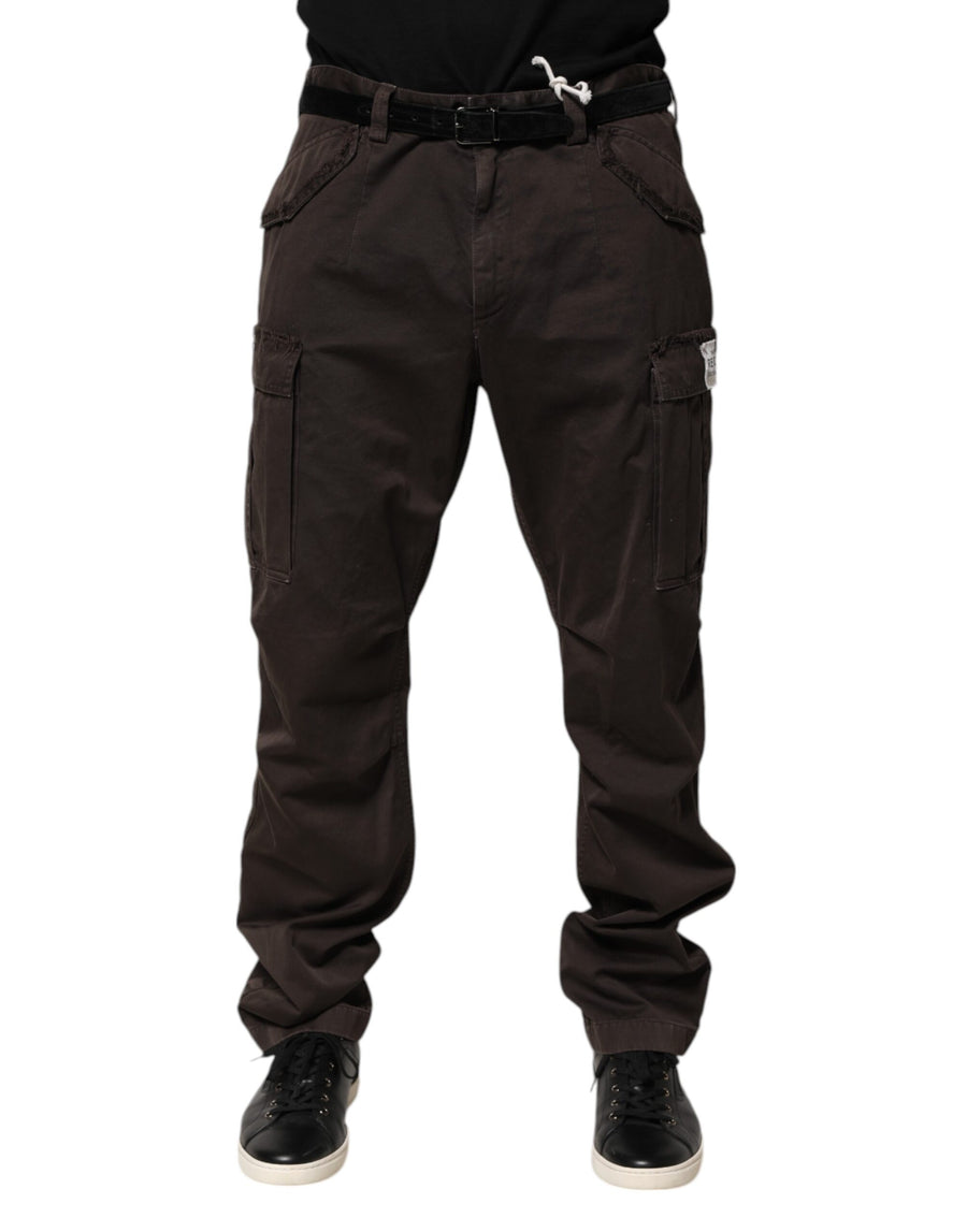Dolce & Gabbana 100% Cotton cargo pants in brown