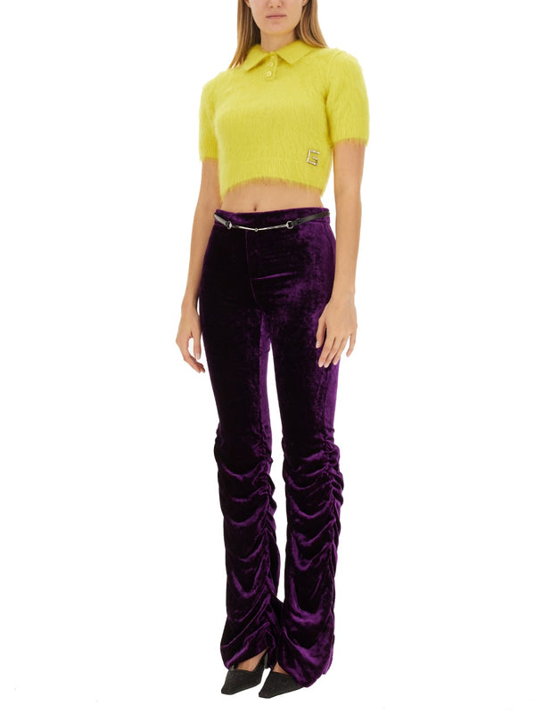 Trousers Velvet Purple Viscose