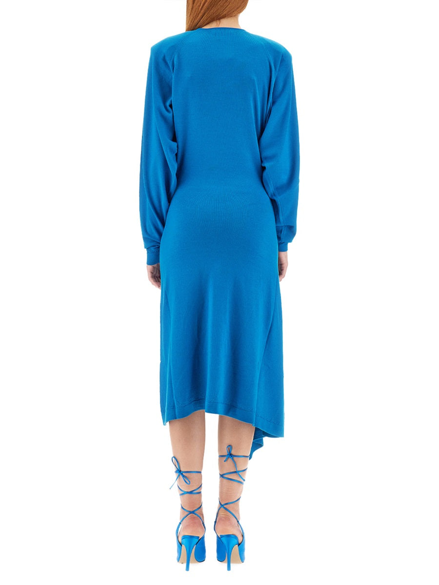 Atwell Midi Dress Blue Wool