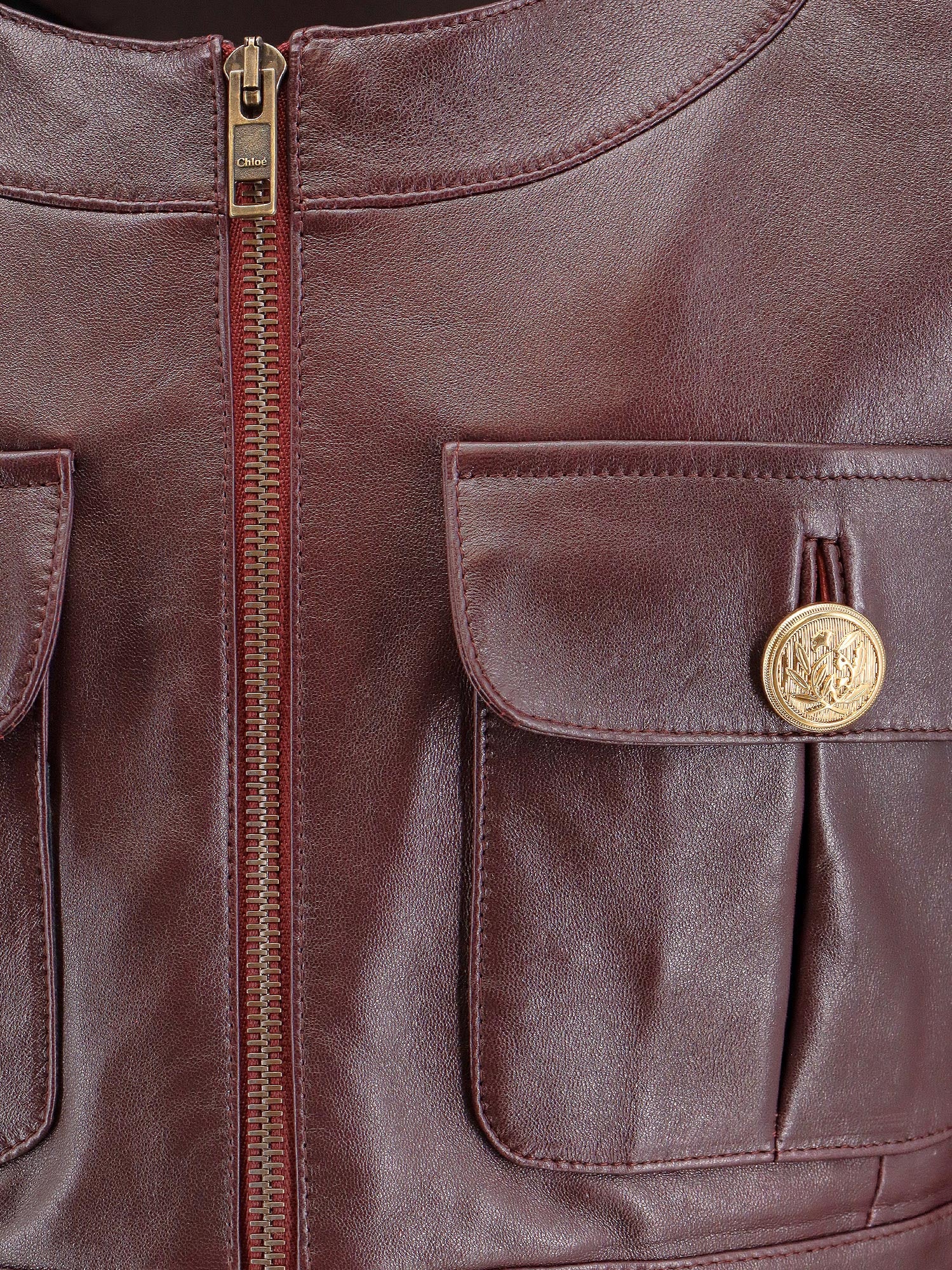 Chloè Jackets Brown Pelle