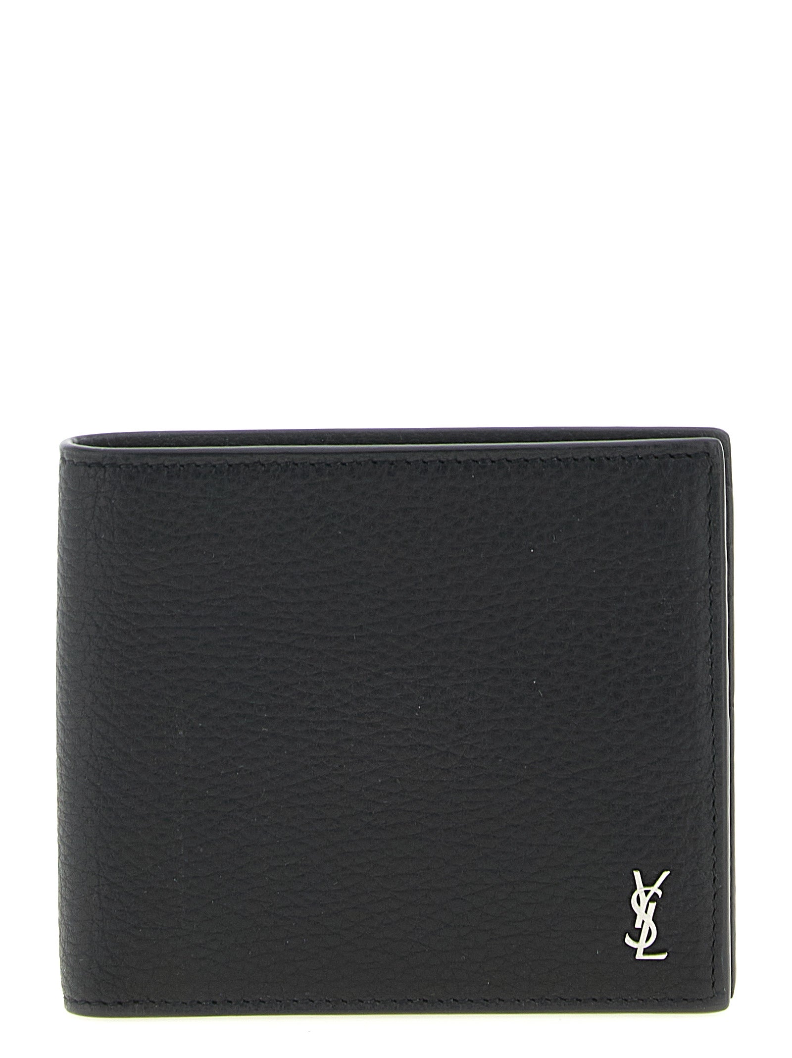 East-West wallet Black Calfskin Leather (bos Taurus) Wallets, Card Holders