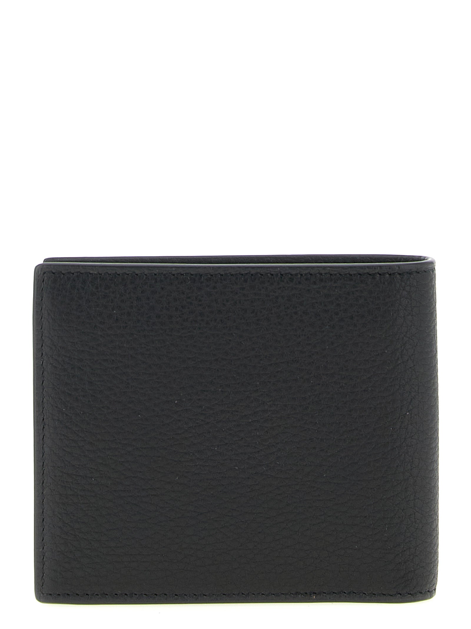East-West wallet Black Calfskin Leather (bos Taurus) Wallets, Card Holders