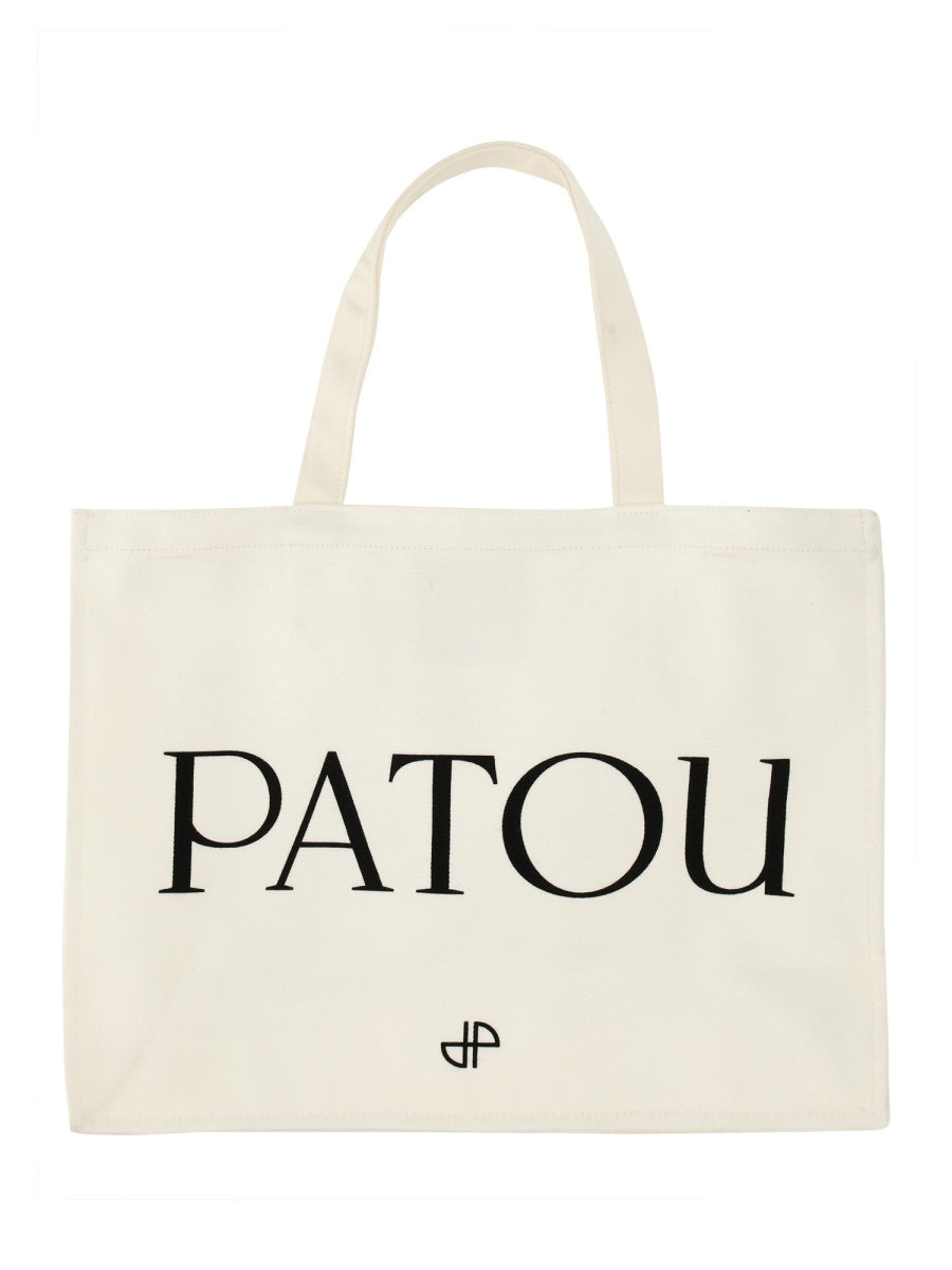 Large Tote Bag Ivory Cotton Shoulder
