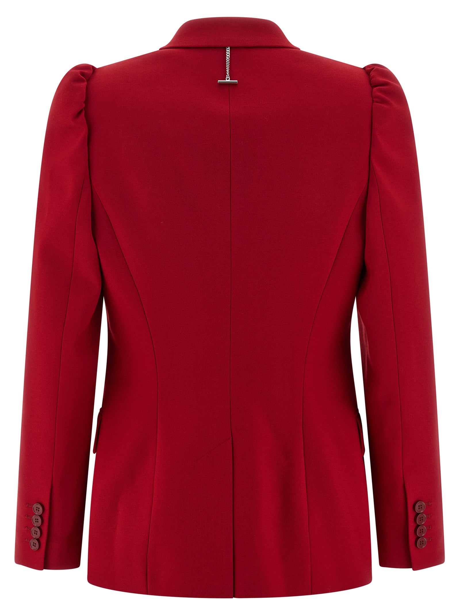 Single-breasted blazer Red Wool Blazer, Suits