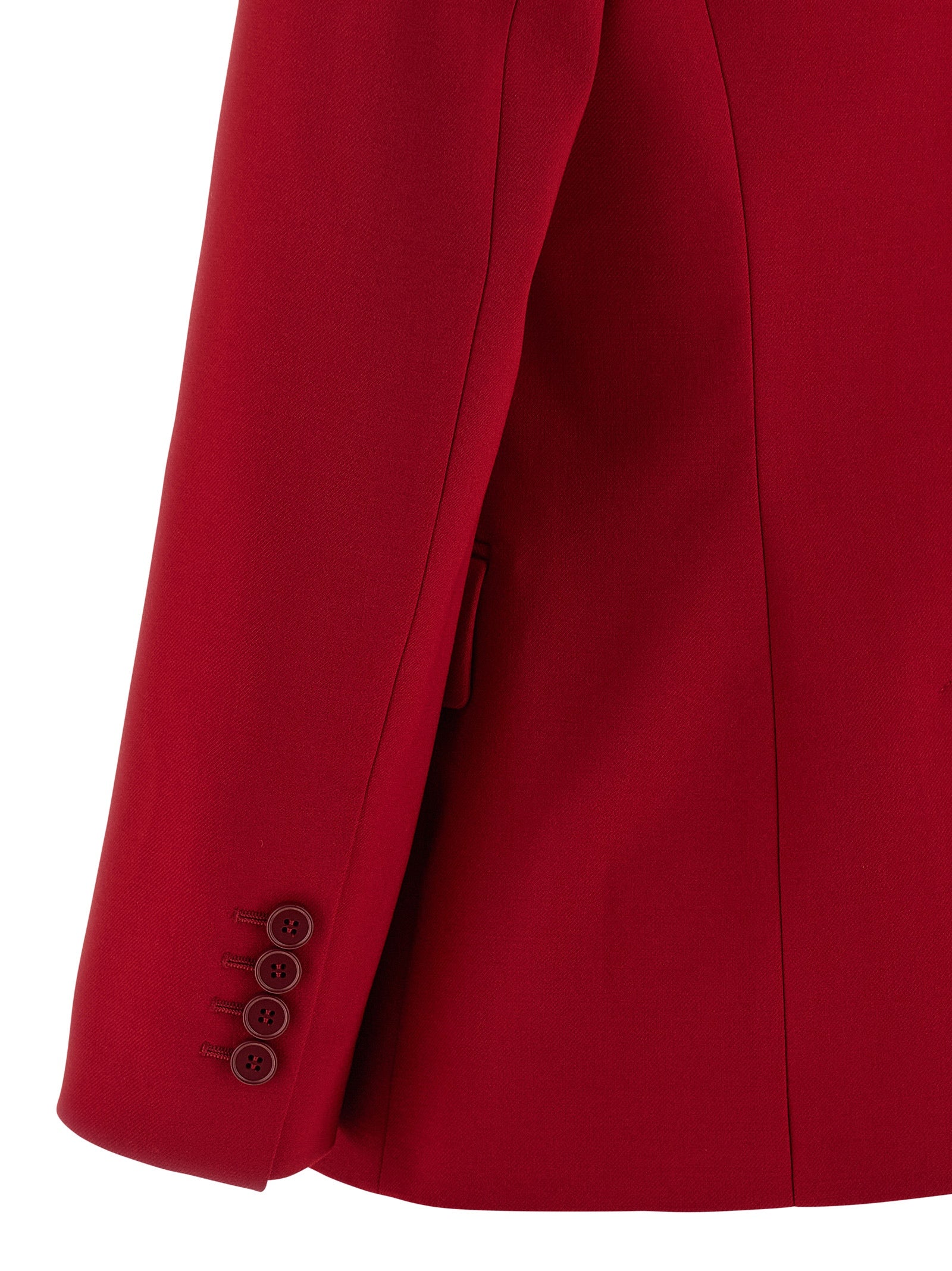 Single-breasted blazer Red Wool Blazer, Suits