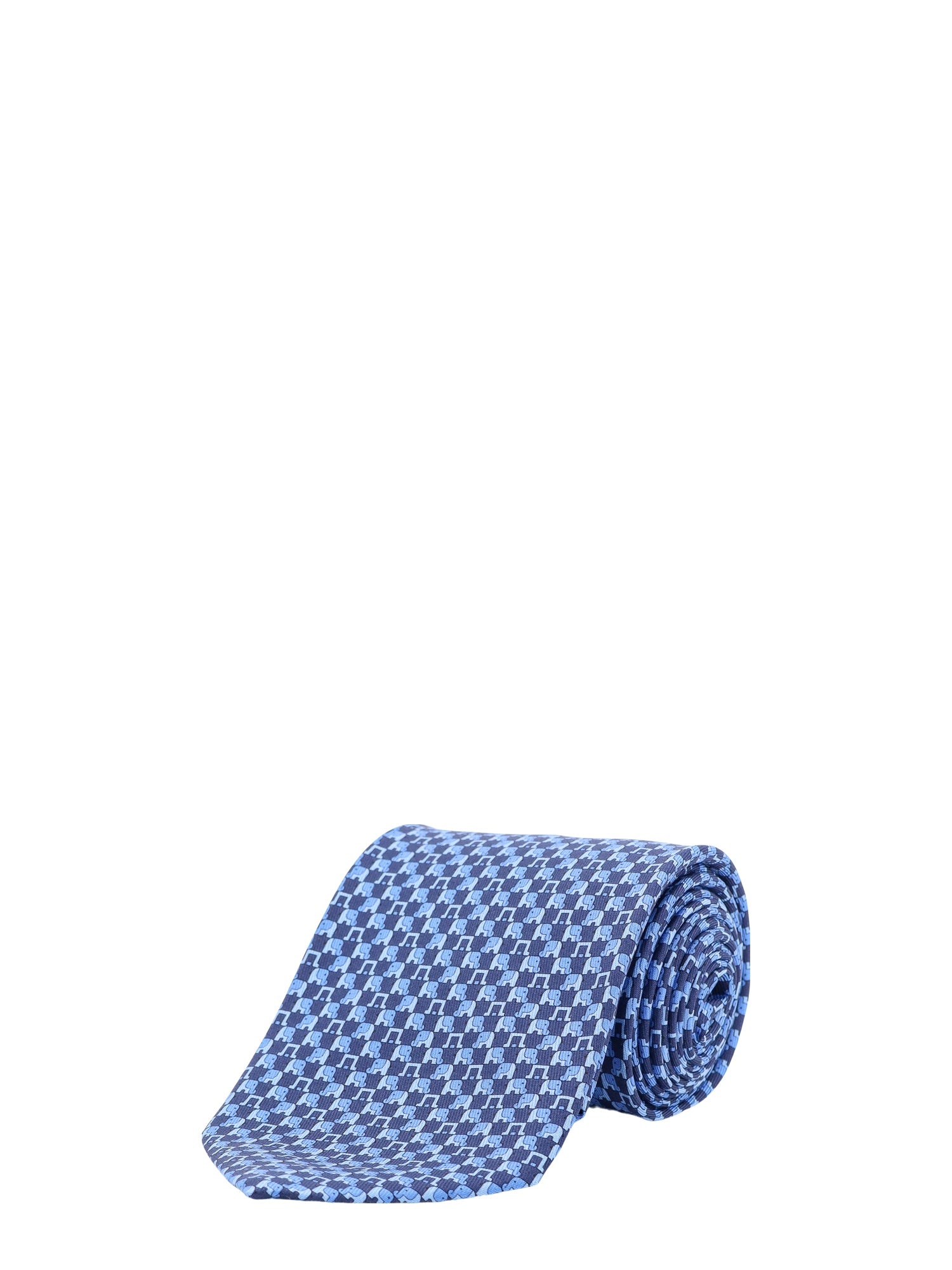 Ferragamo Ties Blue Seta