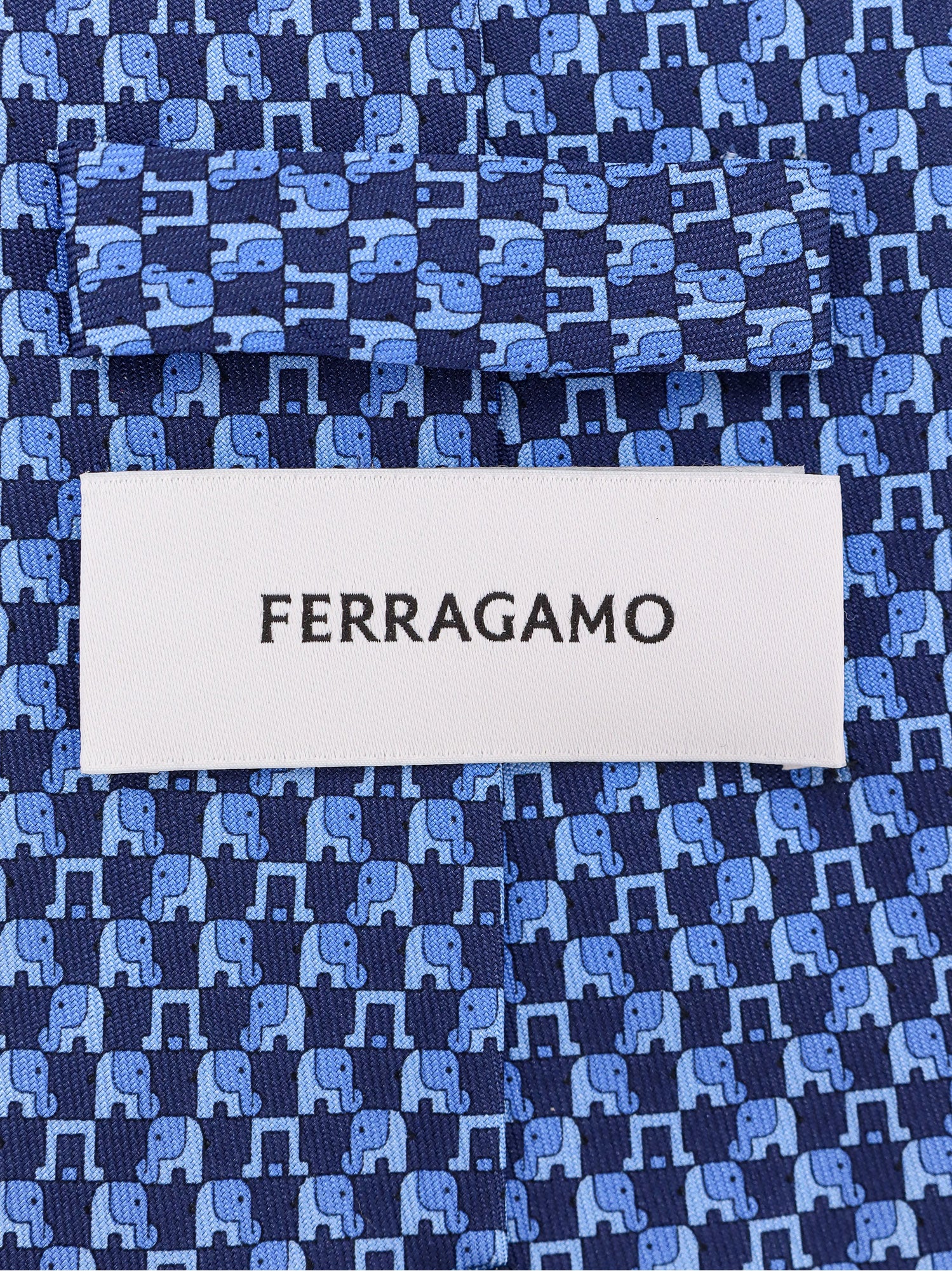 Ferragamo Ties Blue Seta