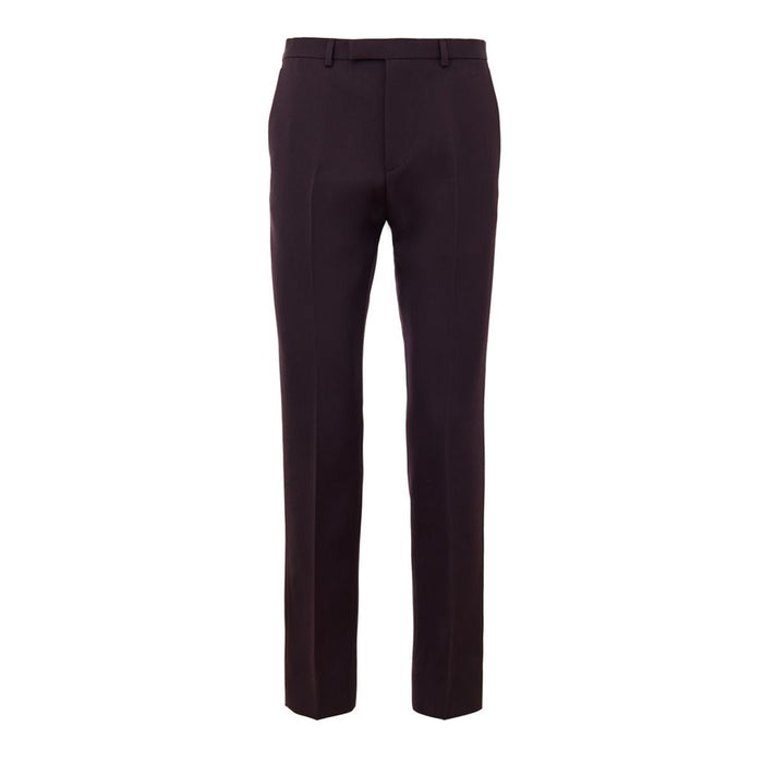 Gucci 100% Wool trousers in burgundy