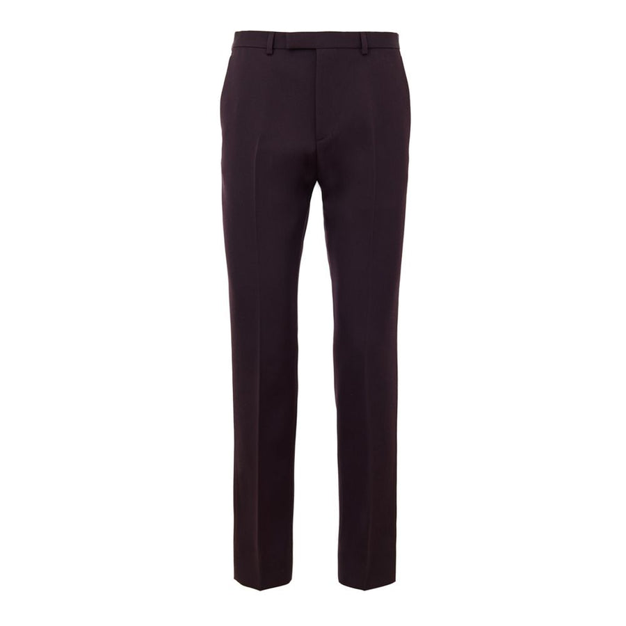 Gucci 100% Wool trousers in burgundy