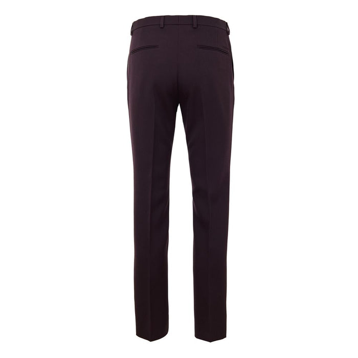 Gucci 100% Wool trousers in burgundy — view 2