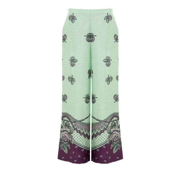 Gucci 100% Silk trousers in green