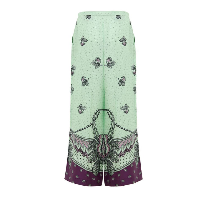 Gucci 100% Silk trousers in green — view 2