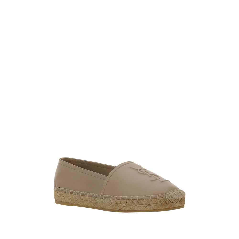 Saint Laurent Upper 100% Lambskin espadrille flat in beige — view 2