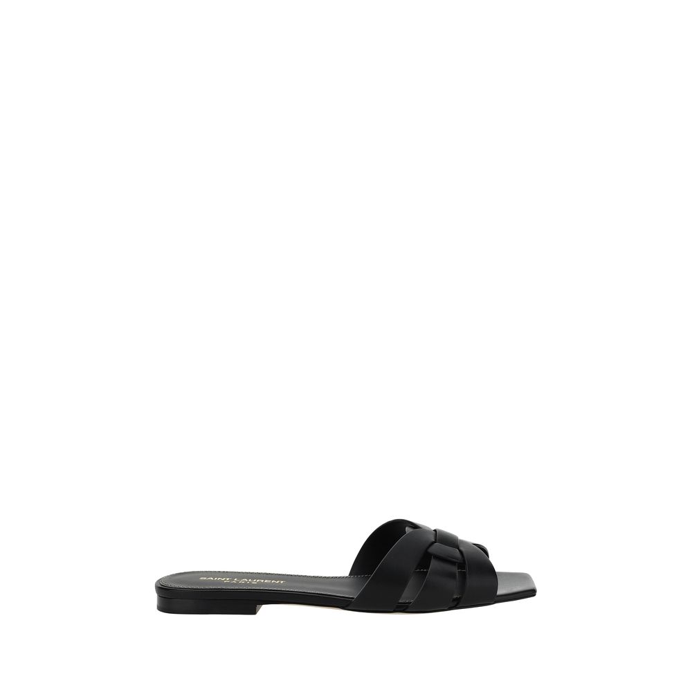 Saint Laurent Upper 100% calf leather (Bos Taurus) sandals in black