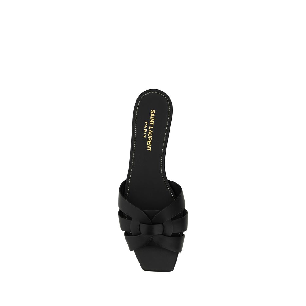 Saint Laurent Upper 100% calf leather (Bos Taurus) sandals in black — view 4