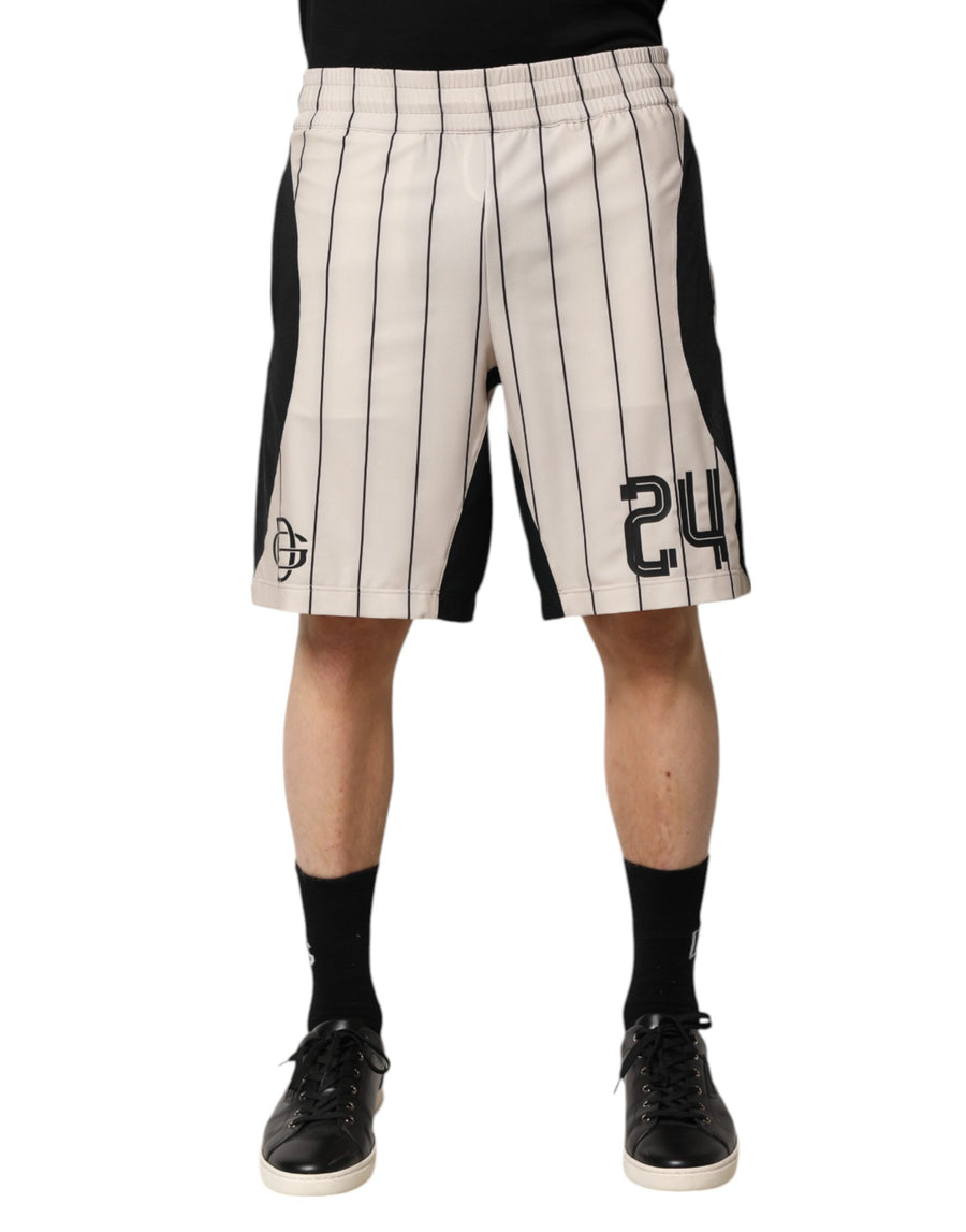 Dolce & Gabbana 100% Polyester bermuda shorts in white