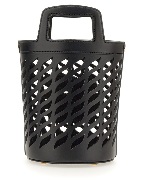 Coffee Bag Black Leather Handbags