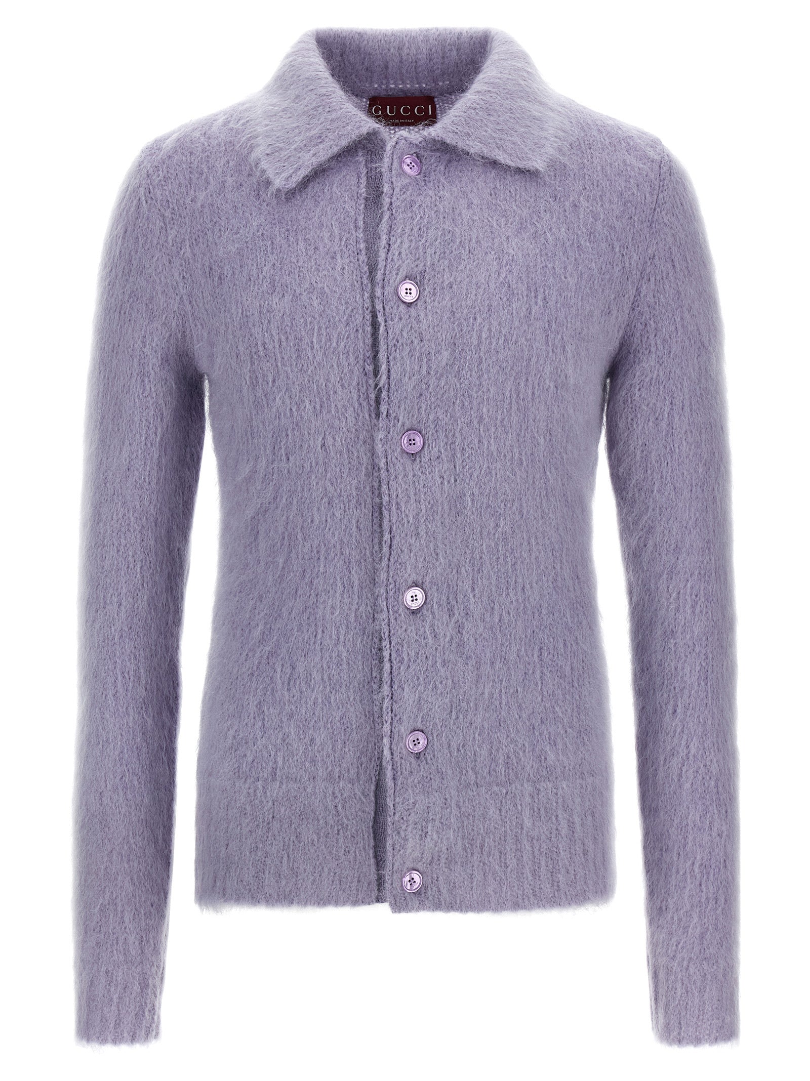 Polo cardigan Purple Mohair Wool Polyamide Sweater, Cardigans