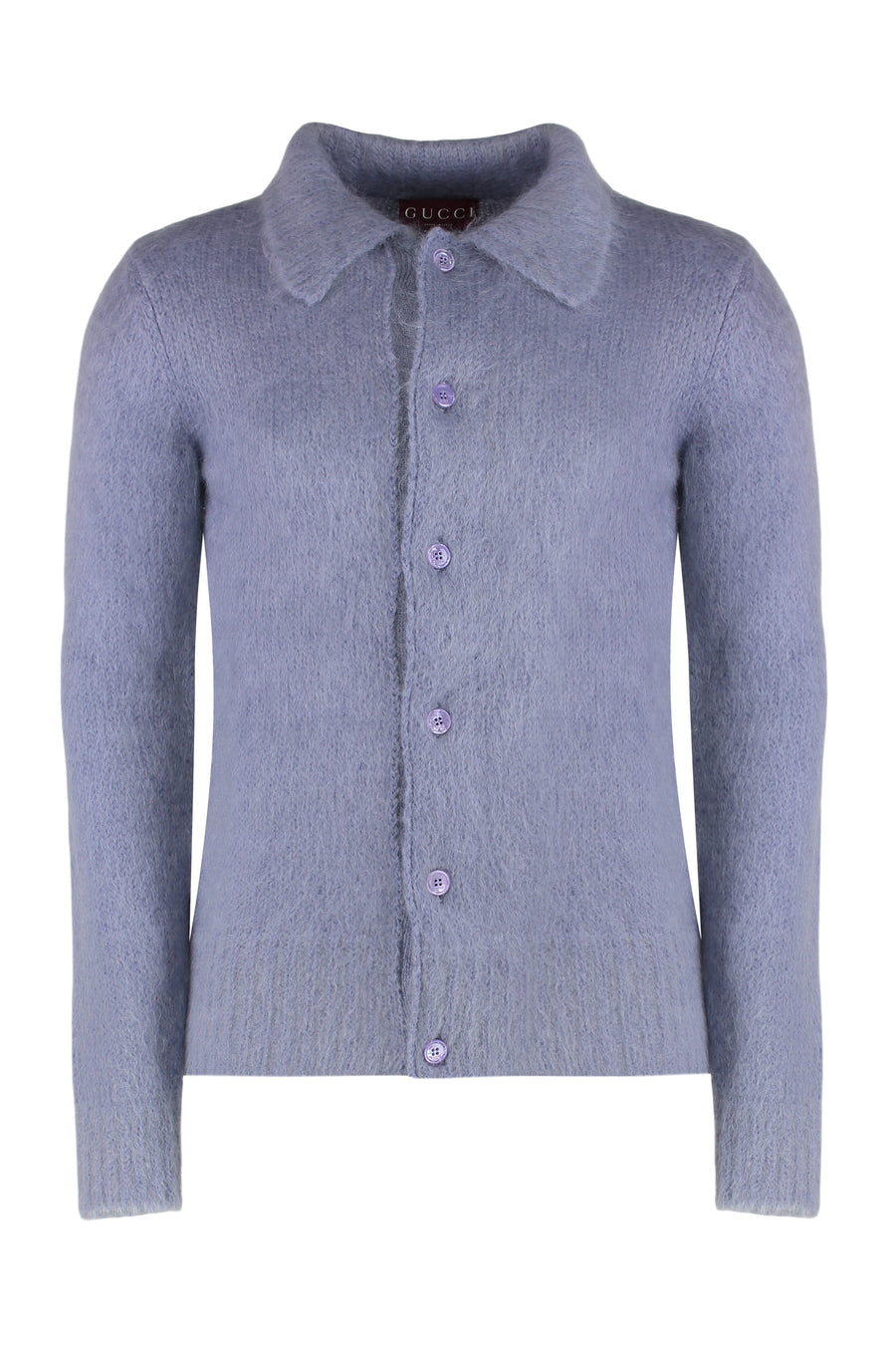 Cardigan Brushed Mohair Wool Lilac Cardigans
