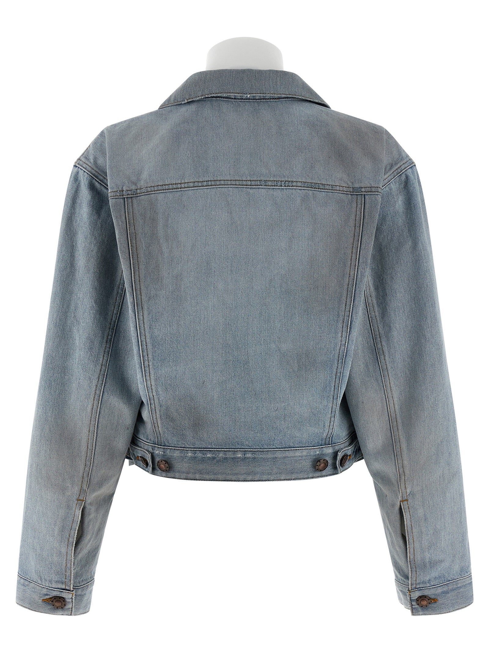 Double layer jacket Light Blue Cotton Down Jacket, Parka, Casual